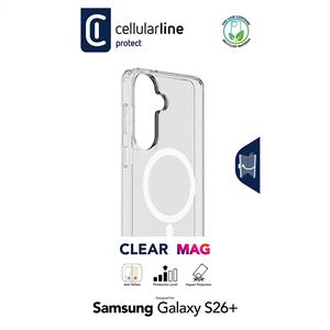 CELLULARLINE SAMSUNG GALAXY S26 PLUS CLEARMAG ANTIBAKTERIYEL KILIF - ŞEFFAF