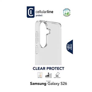 CELLULARLINE SAMSUNG GALAXY S26 CLEARDUO ANTIBAKTERIYEL KILIF - ŞEFFAF