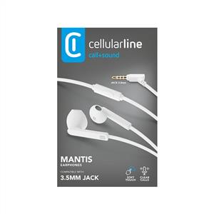 CELLULARLINE MANTIS 3.5MM KABLOLU KULAKLIK - BEYAZ