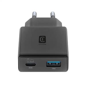 CELLULARLINE 45W DUAL PORT A+C ULTRASLIM ADAPTOR - SIYAH