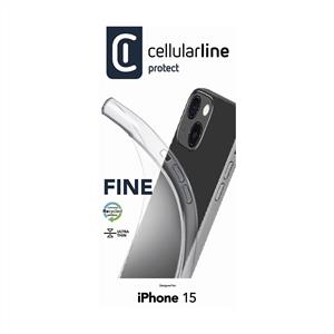 Cellularline iPhone 15 FINE Telefon Kılıfı - Şeffaf