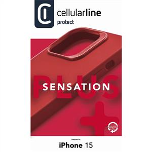 Cellularline iPhone 15 SENSATION PLUS Telefon Kılıfı - Kırmızı