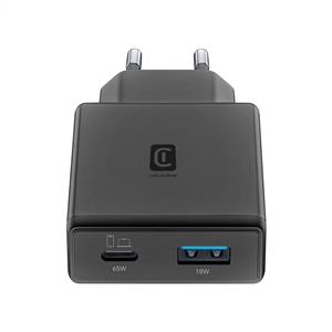 CELLULARLINE 65W DUAL PORT ULTRASLIM ADAPTOR - SIYAH