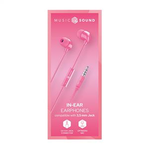 CELLULARLINE MUSIC SOUND IN EAR SİLİKONLU KABLOLU KULAKLIK PEMBE