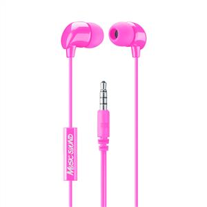 CELLULARLINE MUSIC SOUND IN EAR SİLİKONLU KABLOLU KULAKLIK PEMBE