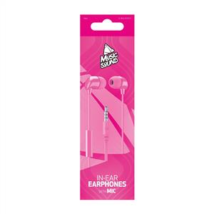 CELLULARLINE MUSIC SOUND IN EAR SİLİKONLU KABLOLU KULAKLIK PEMBE