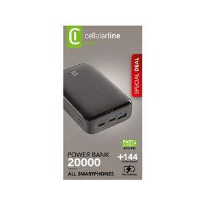 CELLULARLINE YENI ESSENCE 20.000 MAH POWERBANK - SIYAH