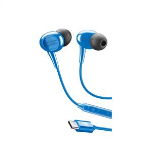 CELLULARLINE MUSIC SOUND TYPE C SİLİKONLU KULAKLIK-MAVİ