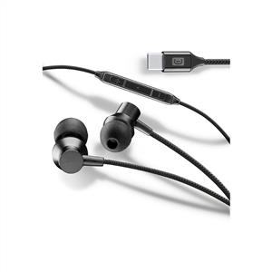 CELLULARLINE SPARROW TYPE-C SİLİKONLU KABLOLU KULAK İÇİ KULAKLIK - SİYAH