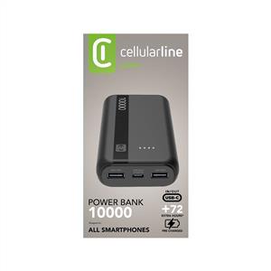 CELLULARLINE 12W X 2  10.000 MAH POWERBANK - SİYAH