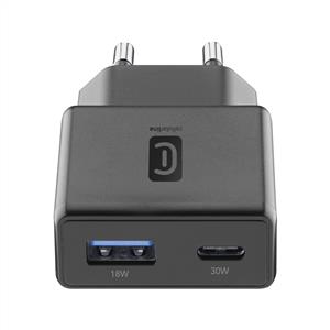 CELLULARLINE 30W DUAL PORT ULTRASLIM ADAPTOR - SIYAH