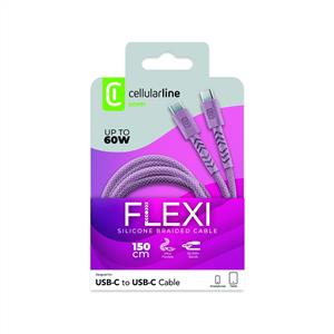 CELLULARLINE FLEXY 150CM 60W C-C ORGU KABLO MOR