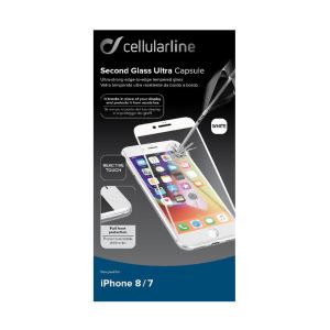 CELLULARLINE IPHONE 7 ÇERÇEVELİ CAM EKRAN KORUYUCU BEYAZ