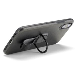 CELLULARLINE IPHONE X/XS ARKASI STANDLI TUTACAKLI SİYAH ŞEFFAF KILIF