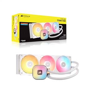 CORSAIR iCUE LINK TITAN II 360 RX RGB 3x120mm 360mm BEYAZ SIVI SOĞUTMA SİSTEMİ