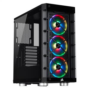 CORSAIR iCUE 465X 3x120mm RGB FANLI TEMPER CAMLI MidT ATX SİYAH KASA