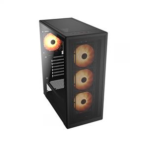 COUGAR MX220 650W 80 PLUS 4x120mm RGB ATX MESH SİYAH GAMING KASA