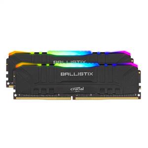 Crucial 16GB (2x8GB) Ballistix Siyah DDR4 3600MHz CL16 1.35V RGB PC Ram
