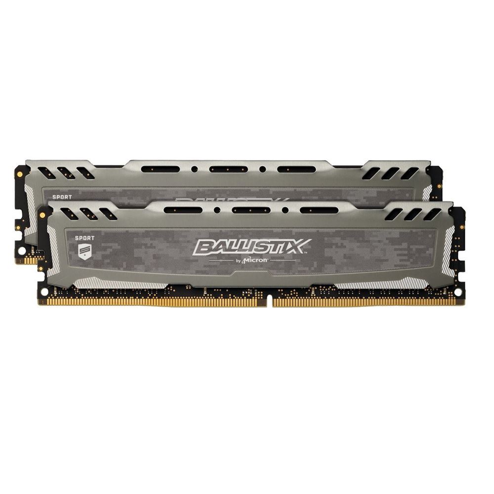 Crucial 16GB (2x8GB) Ballistix Sport LT Gray DDR4 2666MHz CL16 1.2