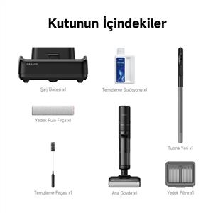 Dreame H12 Pro FlexReach Siyah Islak ve Kuru Dikey Süpürge
