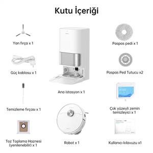 Dreame L10S Ultra Çöp İstasyonlu Akıllı Robot Süpürge Beyaz