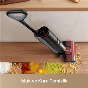 Dreame H12-Pro Islak ve Kuru Dikey Şarjlı Süpürge Siyah