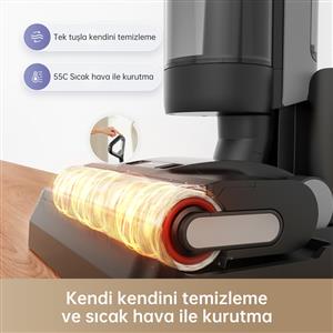 Dreame H12-Pro Islak ve Kuru Dikey Şarjlı Süpürge Siyah