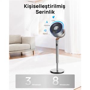 Dreo Turbapoly Fan 502S Gri Vantilatör