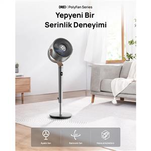 Dreo Turbapoly Fan 502S Gri Vantilatör