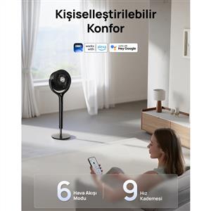 Dreo Turbopol Fan 362 Siyah Vantilatör