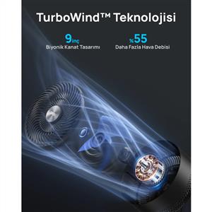 Dreo Turbopol Fan 154 Siyah Vantilatör