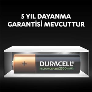Duracell Şarj Edilebilir Pil 2'li AA 2500 mAh