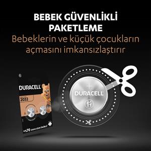 Duracell Düğme Pil 2032 4'lü 3 Volt
