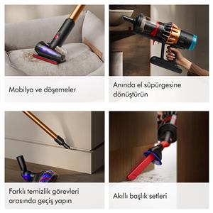 Dyson V16 Piston Animal Submarine™ Islak Kuru Kablosuz Şarjlı Dikey Süpürge (Siyah/Bakır)