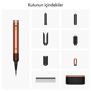 Dyson Airwrap Co-anda2x  Saç Şekillendirme ve Kurutma Seti (Amber Silk)