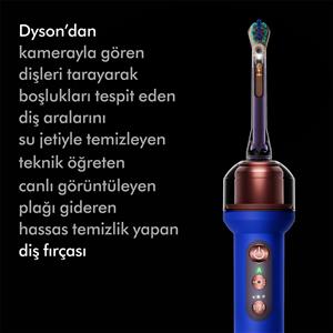 Dyson CameraJet™ Şarjlı Diş Fırçası ve Diş Arası Temizleyicisi (Ceramic Ultra Blue)