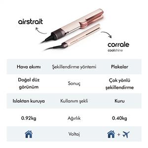 Dyson Corrale CoolShine Saç Düzleştirici (Ceramic Pink)
