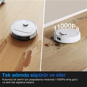Ecovacs Deebot N20E Plus Beyaz Robot Süpürge ve Paspas