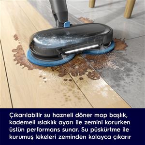 Electrolux EP72H21WET Dikey Şarjlı Süpürge + Mop Başlık