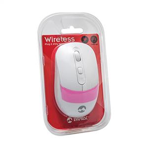 EVEREST SM-18 OPTIK KABLOSUZ MOUSE-BEYAZ/PEMBE