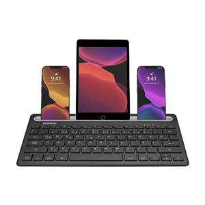 EVEREST KB-BT82 BLUETOOTH ŞARJLI KABLOSUZ KLAVYE-SİYAH/GÜMÜŞ