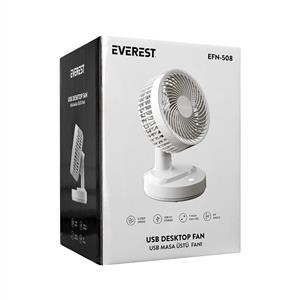 EVEREST EFN-508 MASAÜSTÜ BEYAZ USB FAN