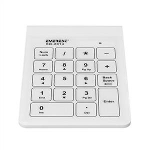 EVEREST KB-2014 NUMERİK DOKUNMATİK KABLOLU KLAVYE-BEYAZ