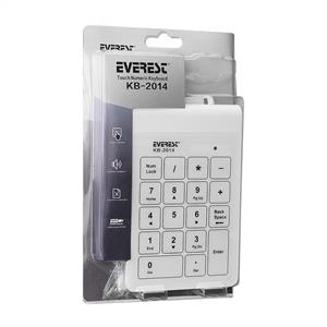 EVEREST KB-2014 NUMERİK DOKUNMATİK KABLOLU KLAVYE-BEYAZ