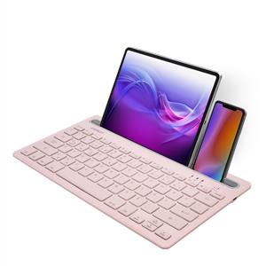 EVEREST KB-BT82 BLUETOOTH ŞARJLI KABLOSUZ KLAVYE-PEMBE/GRİ