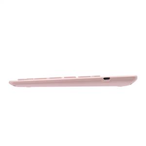 EVEREST KB-BT82 BLUETOOTH ŞARJLI KABLOSUZ KLAVYE-PEMBE/GRİ