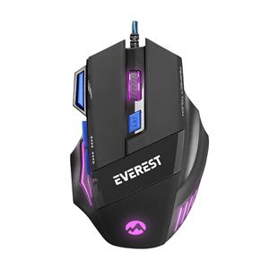 EVEREST SM-G23 X-SPEED 7200 DPI GAMING MOUSE+MOUSE PAD-SİYAH/GÜMÜŞ