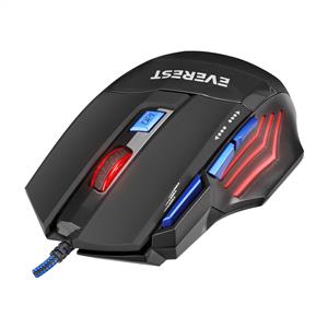 EVEREST SM-G23 X-SPEED 7200 DPI GAMING MOUSE+MOUSE PAD-SİYAH/GÜMÜŞ