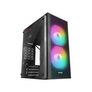EVEREST MINION 2x120mm Rainbow 300W SİYAH MESH GAMING KASA
