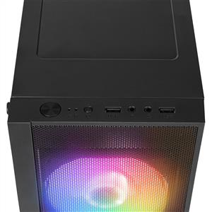 EVEREST MINION 2x120mm Rainbow 300W SİYAH MESH GAMING KASA